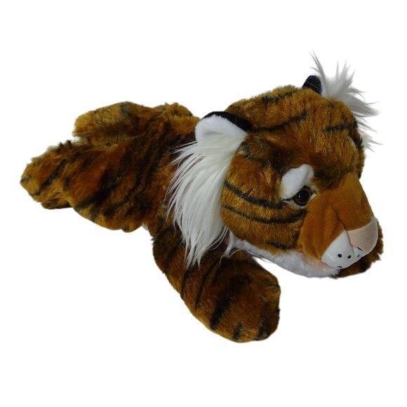 The Petting Zoo Tiger Plush Hand Puppet Recycled Materials 15 inch Ages 3 & Up N - Picture 2 of 14